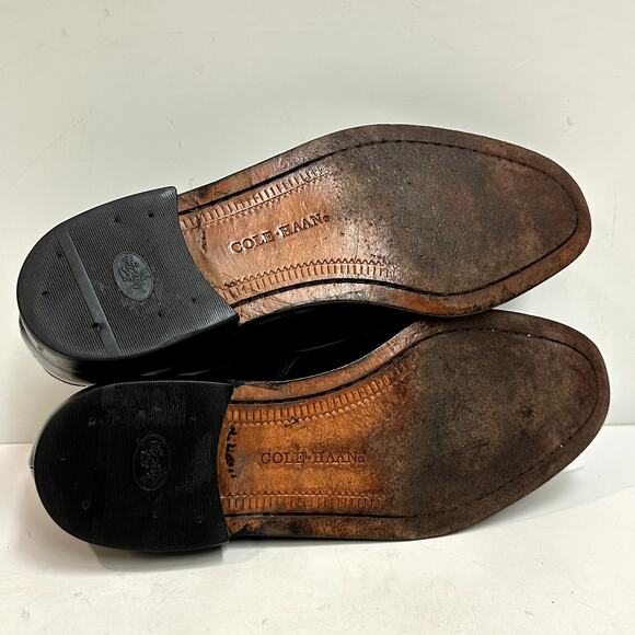 VERY GOOD Rancourt & Co. x Cole Haan Plain Toe Derby Black Calf Made in USA 8.5 - Picture 11 of 13